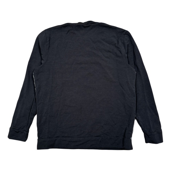 Icebreaker Merino Wool Blend Striped Black Blue Gray Crewneck Sweatshirt Mens XL - Picture 2 of 7